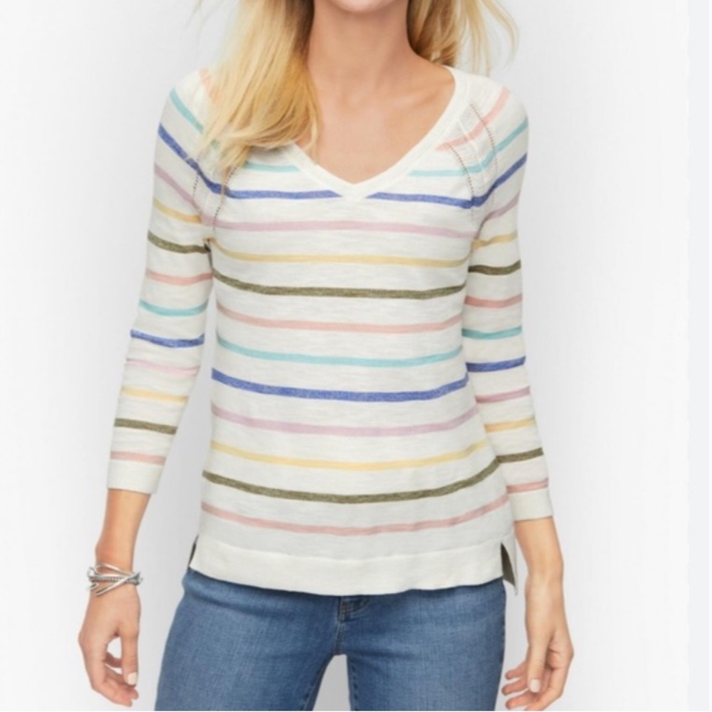 Talbots summer sweater with‎ side slit. Worn 2x. 89.50 retail